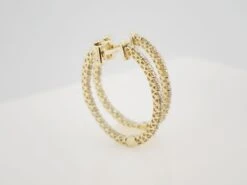 1.30 Carat Diamond Oval Hoops Earrings 14 Karat Yellow Gold 14 1.30 Carat Diamond Oval Hoops Earrings 14 Karat Yellow Gold -Mode Bijouterie Magasin 39658 19 master