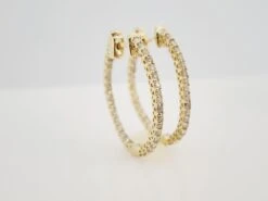 1.30 Carat Diamond Oval Hoops Earrings 14 Karat Yellow Gold 15 1.30 Carat Diamond Oval Hoops Earrings 14 Karat Yellow Gold -Mode Bijouterie Magasin 39658 20 master