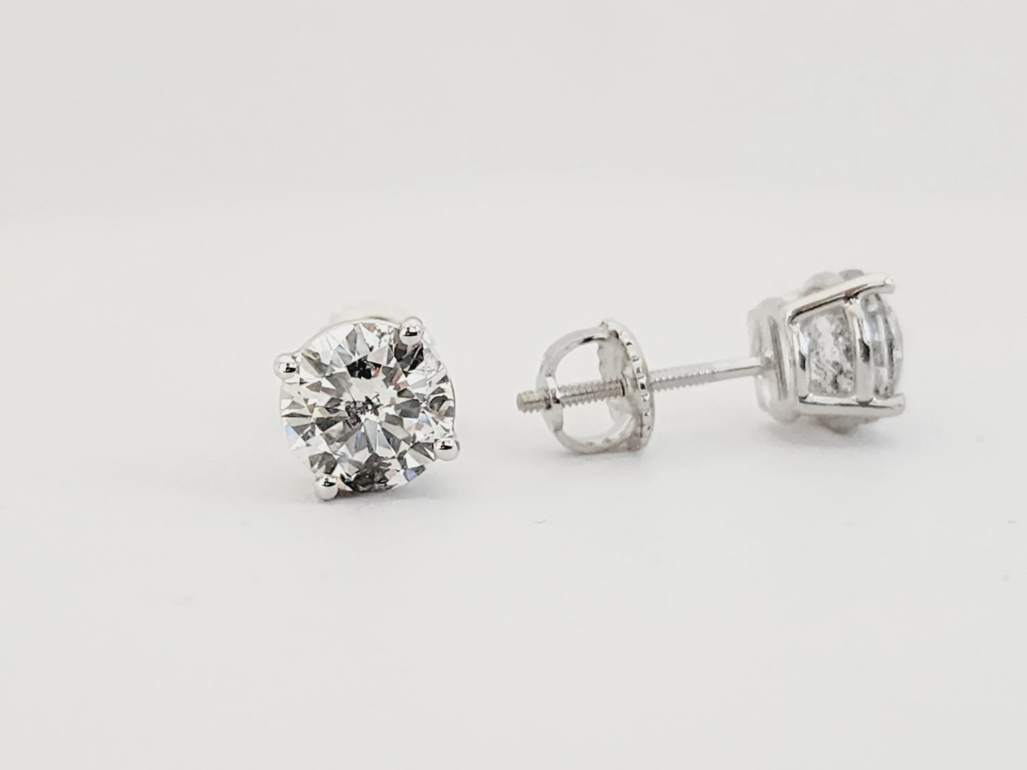 2.24 Carat Natural Diamond Round Studs 7 2.24 Carat Natural Diamond Round Studs – Image 5