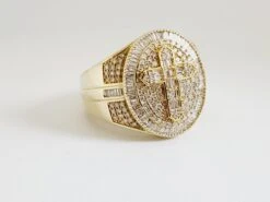 1.07 Carat Natural Diamond 14 Karat Yellow Gold Cross Ring 15 1.07 Carat Natural Diamond 14 Karat Yellow Gold Cross Ring -Mode Bijouterie Magasin 39699 12 master