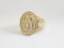 0.81 Carat Natural Diamond 14 Karat Yellow Gold Money Bag Ring -Mode Bijouterie Magasin 39700 26 master