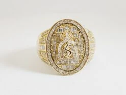 0.81 Carat Natural Diamond 14 Karat Yellow Gold Money Bag Ring -Mode Bijouterie Magasin 39700 35 master