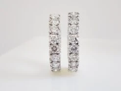 8.60 Carat Diamond Oval Hoops Earrings 14 Karat White Gold 24 8.60 Carat Diamond Oval Hoops Earrings 14 Karat White Gold -Mode Bijouterie Magasin 39729 14 master