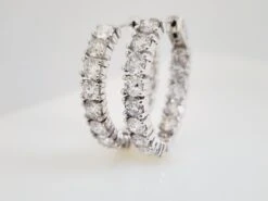8.60 Carat Diamond Oval Hoops Earrings 14 Karat White Gold 18 8.60 Carat Diamond Oval Hoops Earrings 14 Karat White Gold -Mode Bijouterie Magasin 39729 7 master