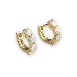 14 Karat Yellow Gold Diamond Hoop Earrings 2.02 Carat -Mode Bijouterie Magasin 3 master 15