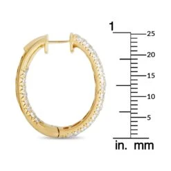 LB Exclusive 18k Yellow Gold 4.60 Carat Diamond Inside-Out Hoop Earrings -Mode Bijouterie Magasin 3 master 17