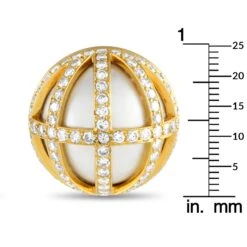 LB Exclusive 18k Yellow Gold 3.0 Carat Diamond And Pearl Earrings -Mode Bijouterie Magasin 3 master 23