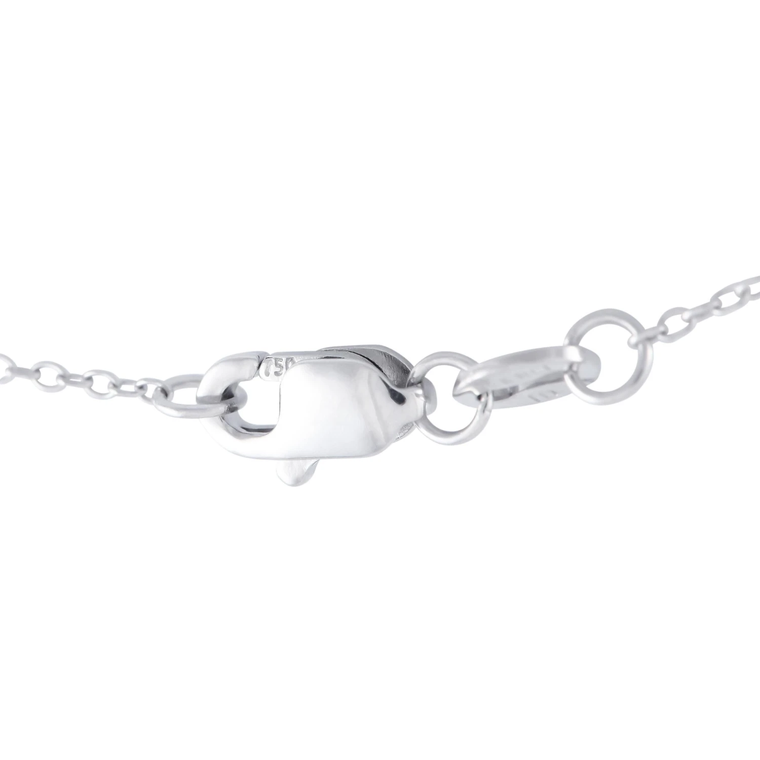 LB Exclusive 18k White Gold 0.70 Carat Diamond Pendant Necklace 5 LB Exclusive 18k White Gold 0.70 Carat Diamond Pendant Necklace – Image 3