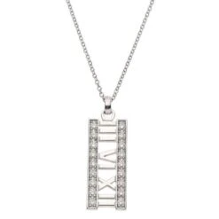 Tiffany & Co. Atlas 18k White Gold Diamond Open Bar Pendant Necklace 16 Tiffany & Co. Atlas 18k White Gold Diamond Open Bar Pendant Necklace -Mode Bijouterie Magasin 3 master 36