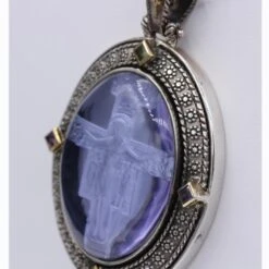 Unknown Light Purple Italian Murano Glass Pendant Cameo Of Crucified Cross 12 Unknown Light Purple Italian Murano Glass Pendant Cameo Of Crucified Cross -Mode Bijouterie Magasin 3 master 40