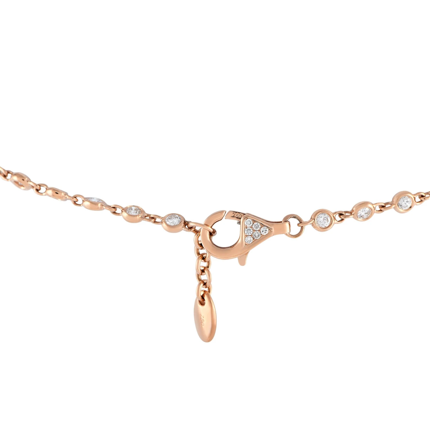 LB Exclusive 18k Rose Gold 4.26 Carat Diamond Necklace 5 LB Exclusive 18k Rose Gold 4.26 Carat Diamond Necklace – Image 3