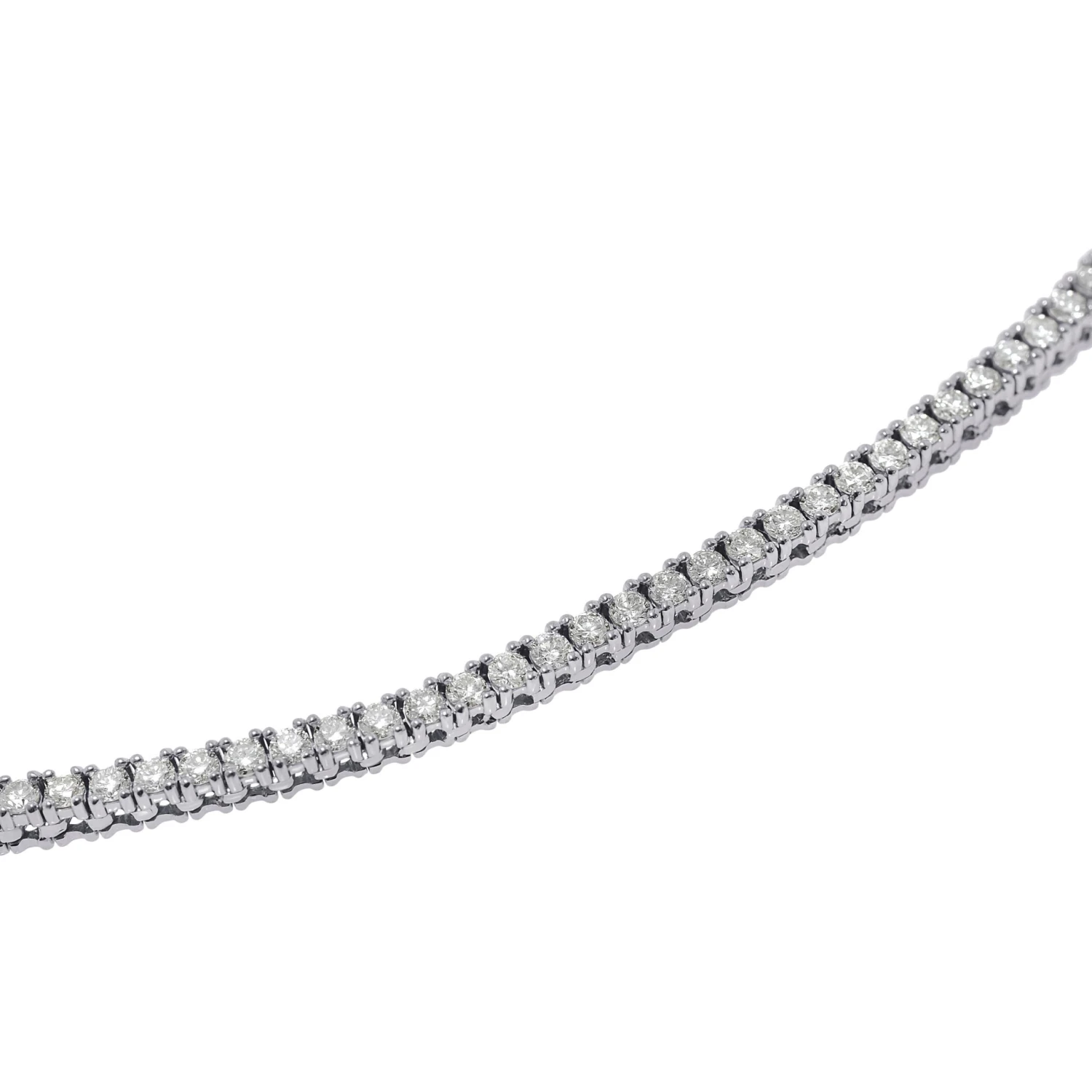 Tresorra 18k White Gold, Diamond 2.68 Carat Tw. Tennis Necklace 5 Tresorra 18k White Gold, Diamond 2.68 Carat Tw. Tennis Necklace – Image 3