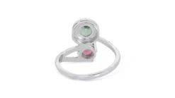 18k White Gold Halo Ring W/ 1.65ct Peridot, Tourmaline And Natural Diamonds IGI -Mode Bijouterie Magasin 3d2f2a30 5a98 498e 9abf 7e7a1a6f3f84 master