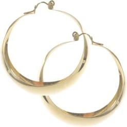 Unknown 14 Karat Yellow Gold Wide Hoop Earrings 9 Unknown 14 Karat Yellow Gold Wide Hoop Earrings -Mode Bijouterie Magasin 425 623 4 master