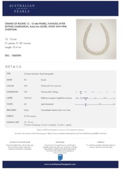Paspaley Australian South Sea Round Pearl Strand Necklace -Mode Bijouterie Magasin 44 master