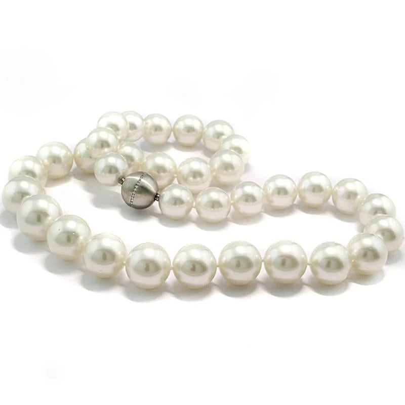 Unknown Necklace South Sea Pearls From Australia Diamond Clasp White Gold 4 Unknown Necklace South Sea Pearls From Australia Diamond Clasp White Gold – Image 2