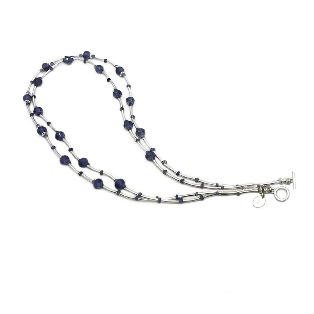 Unknown Iolite And Sterling Art Deco Style Necklace 5 Unknown Iolite And Sterling Art Deco Style Necklace – Image 3