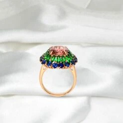 *Sale* IGI 14k 8.76 Carat Tourmaline&Sapphire Antique Art Deco Engagement Ring -Mode Bijouterie Magasin 4 master 1