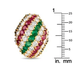 Adler 18k Yellow Gold 6.40ct Diamond Sapphire Ruby & Emerald Statement Earrings 9 Adler 18k Yellow Gold 6.40ct Diamond Sapphire Ruby & Emerald Statement Earrings -Mode Bijouterie Magasin 4 master 17