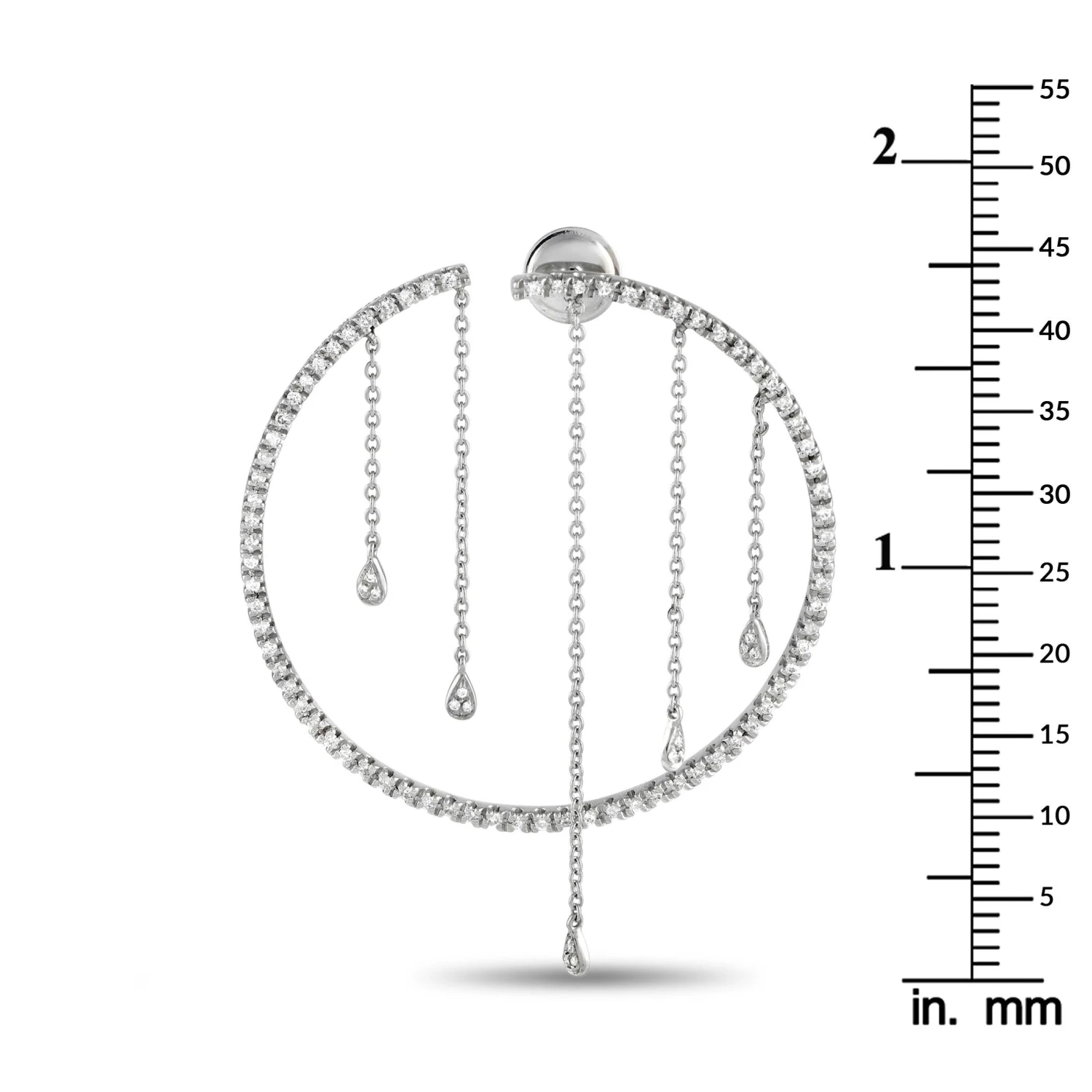 Piero Milano 18k White Gold 1.10 Carat Diamond Earrings 6 Piero Milano 18k White Gold 1.10 Carat Diamond Earrings – Image 4