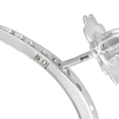 Io Si 18k White Gold 0.70 Carat Diamond And Pearl Concave Earrings -Mode Bijouterie Magasin 4 master 19