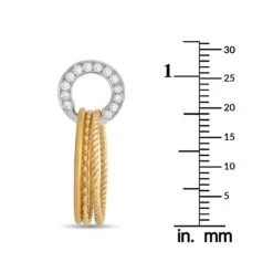 Carrara Y Carrara 18k Yellow Gold 0.30 Carat Diamond Earrings 9 Carrara Y Carrara 18k Yellow Gold 0.30 Carat Diamond Earrings -Mode Bijouterie Magasin 4 master 21