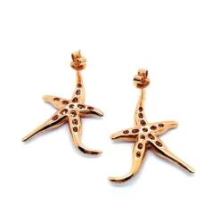 Unknown Pink Sapphire And Diamond Sea Stars Earrings In 18 Karat Rose Gold -Mode Bijouterie Magasin 4 master 23