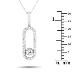 LB Exclusive 18k White Gold 0.70 Carat Diamond Pendant Necklace 9 LB Exclusive 18k White Gold 0.70 Carat Diamond Pendant Necklace -Mode Bijouterie Magasin 4 master 25