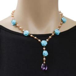 Mimi Milano Grace 18k Rose Gold, Amethyst, Diamond & Pearl Necklace -Mode Bijouterie Magasin 4 master 31