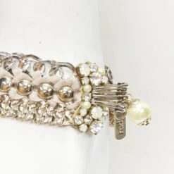 Unknown RADA Mixed Gold Silver Braided Crystal Rhinestones Pearl Charm Bracelet -Mode Bijouterie Magasin 4 master 50