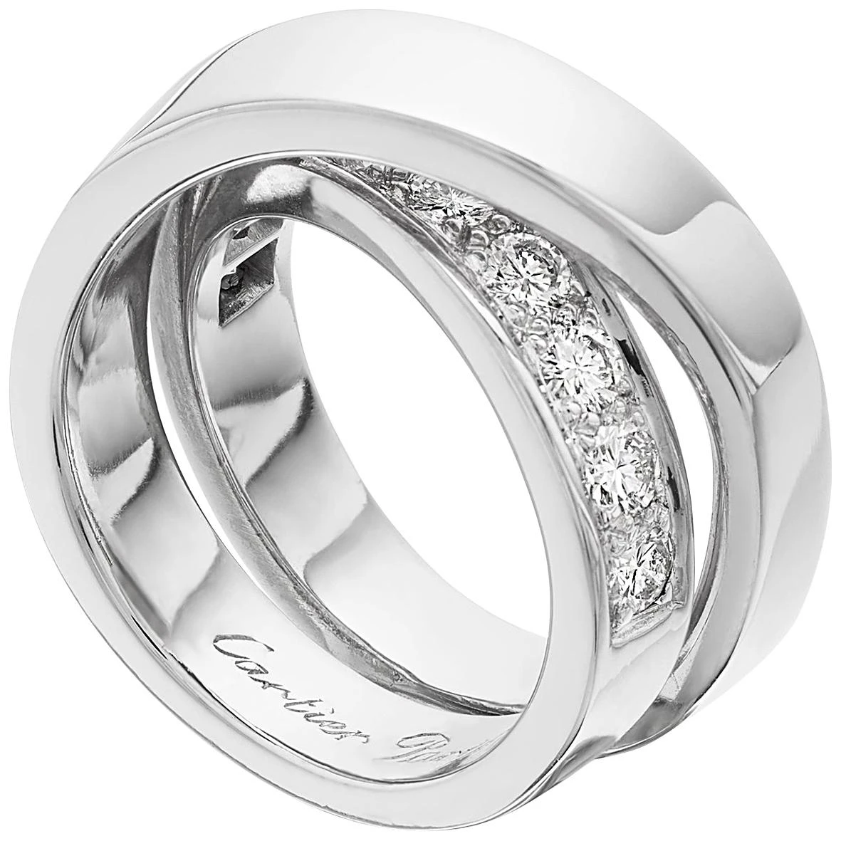 Cartier Love "Nouvelle Vague Etincelle" Diamond Ring In 18K White Gold 3 Cartier Love "Nouvelle Vague Etincelle" Diamond Ring In 18K White Gold