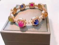 Bochic Capri” Multi Natural Gem Bangle Set In 22k Gold & Silver -Mode Bijouterie Magasin 53197577 226F 4AB0 9268 D961AE983D45 master