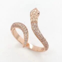 0.40 Carat Natural Pink Diamond Snake Ring -Mode Bijouterie Magasin 5602e master