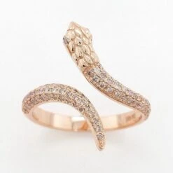 0.40 Carat Natural Pink Diamond Snake Ring -Mode Bijouterie Magasin 5602f master