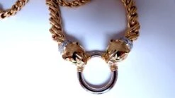Unknown Panther Biting Ring Necklace .90ct Natural Diamonds Choker Necklace 14 Karat -Mode Bijouterie Magasin 5654 3 master