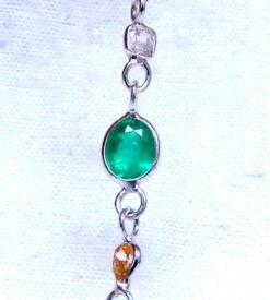 Unknown 18.50 Carat Natural Emeralds Diamonds Yard Necklace 14 Karat -Mode Bijouterie Magasin 5661 3 master