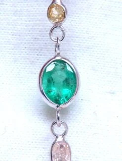 Unknown 18.50 Carat Natural Emeralds Diamonds Yard Necklace 14 Karat -Mode Bijouterie Magasin 5661 7 master