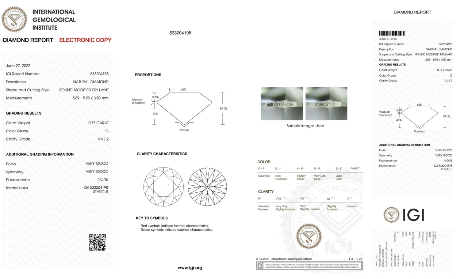 Unknown Diamond, 0.77 Carat Natural Starcut Diamond 5 Unknown Diamond, 0.77 Carat Natural Starcut Diamond – Image 3