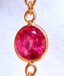 Unknown 16 Carat Natural Ruby Sapphire Yard Necklace 14 Karat Gold -Mode Bijouterie Magasin 5671 8 master