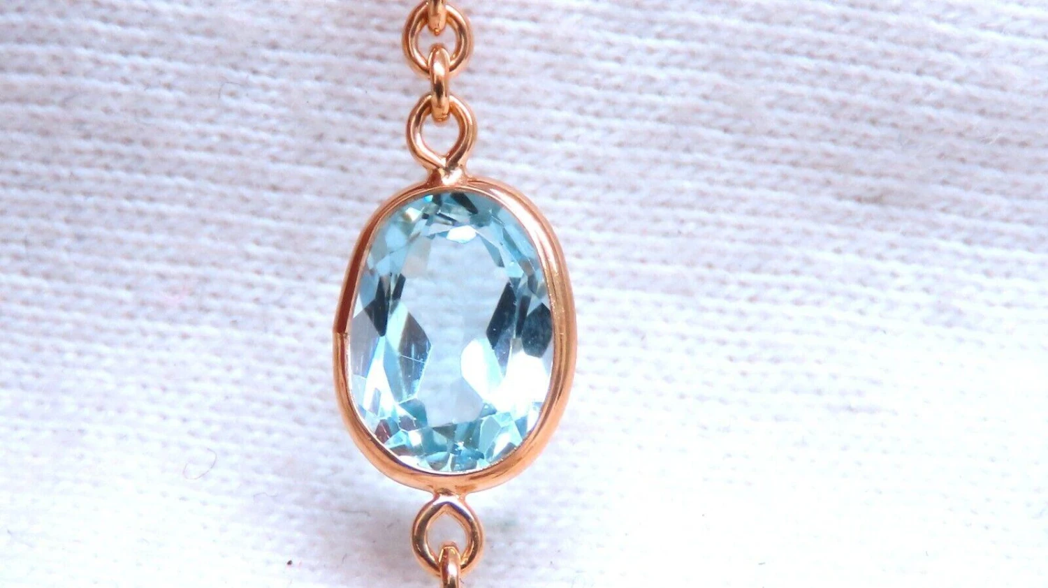 Unknown 15 Carat Natural Sapphire Aquamarine Amethyst Yard Necklace 14kt Gold 6 Unknown 15 Carat Natural Sapphire Aquamarine Amethyst Yard Necklace 14kt Gold – Image 4