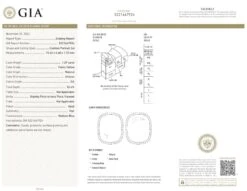 Unknown GIA Certified 1.29 Carat Cushion Portrait Cut Natural Fancy Yellow SI2 Diamond -Mode Bijouterie Magasin 56909 3 master