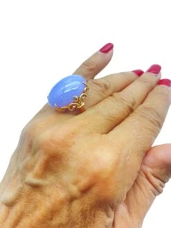 Unknown 14k Lavender Jade Natural Filigree Yellow Gold Ring 18 Unknown 14k Lavender Jade Natural Filigree Yellow Gold Ring -Mode Bijouterie Magasin 59EA96B3 DAB7 4B12 895F BDF45AADAEC6 master