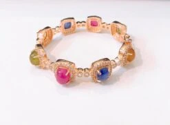 Bochic Capri” Multi Natural Gem Bangle Set In 22k Gold & Silver -Mode Bijouterie Magasin 5BD70AAB C590 4C57 875B A7A5816E87A2 master