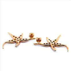 Unknown Pink Sapphire And Diamond Sea Stars Earrings In 18 Karat Rose Gold -Mode Bijouterie Magasin 5 master 12