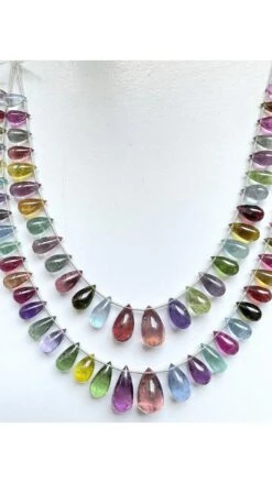 Unknown Important Pastel Colors Tourmaline Smooth Drops Strand Natural Gemstone Beads 13 Unknown Important Pastel Colors Tourmaline Smooth Drops Strand Natural Gemstone Beads -Mode Bijouterie Magasin 5 master 14