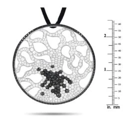 Maggioro 18k White Gold Black And White Diamond Cord Necklace -Mode Bijouterie Magasin 5 master 18