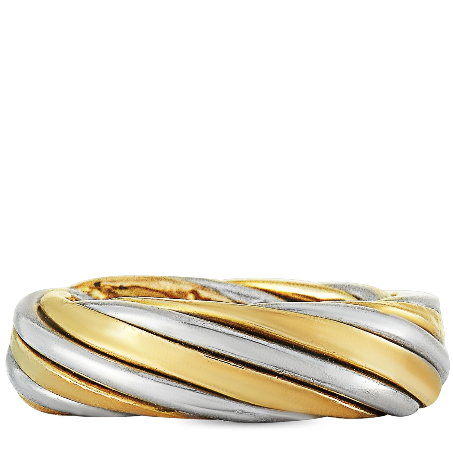 Van Cleef & Arpels Vintage 18 Karat White And Yellow Gold Band Ring 7 Van Cleef & Arpels Vintage 18 Karat White And Yellow Gold Band Ring – Image 5