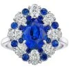3.11 Carat Oval Blue Sapphire And Diamond Ring -Mode Bijouterie Magasin 6090051 master