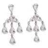 Diamante Silver Antique Style Chandelier Earrings