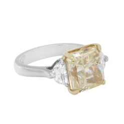 Princess Cut Light Yellow Diamond Ring Platinum 18K Yellow Gold 5.36cts -Mode Bijouterie Magasin 627ad41fa87d834a6b4a134e master